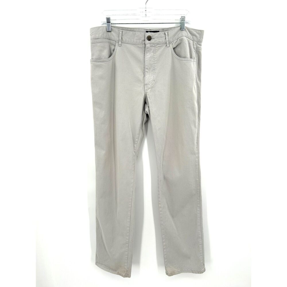 JOHNNIE-O West Coast Prep Men's Gray Straight Leg Five Pocket Pants Size 36 x 36